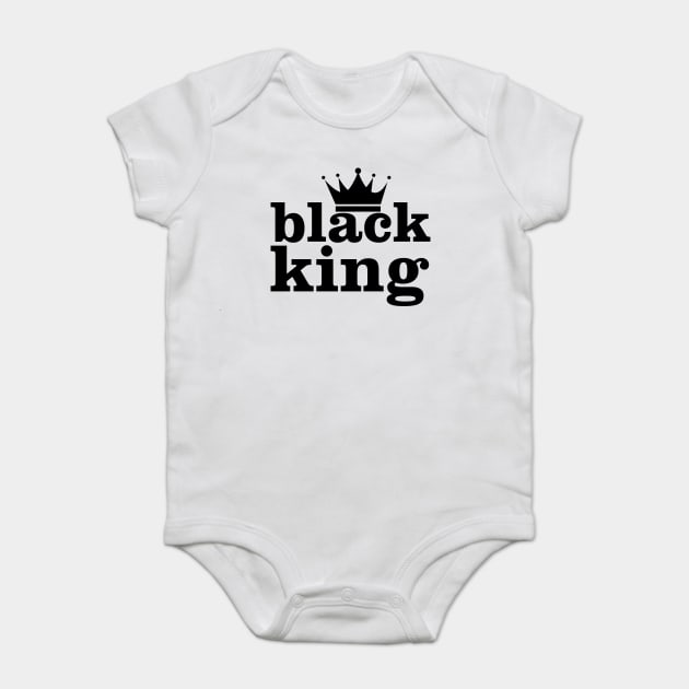 Black King, Black History Month Baby Bodysuit by UrbanLifeApparel